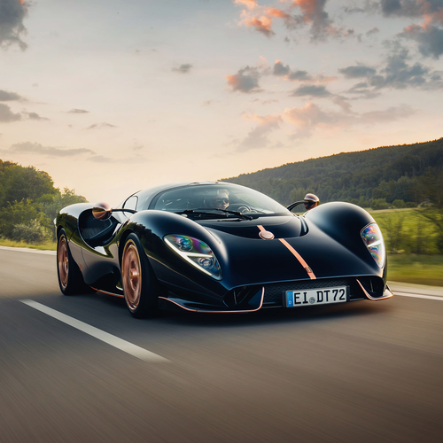2026 De Tomaso P72 Aurelian Night Commission Front View